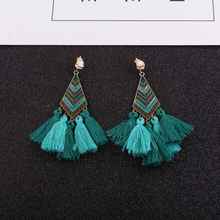JIOFREE Vintage Ethnic Bohemia Women Clip on Earrings Non Piercing Summer Tassel Earrings for Women Fashion Jewelry 2024 - buy cheap