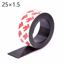 High Quality 1 Meter self Adhesive Flexible Magnetic Strip 3M Rubber Magnet Tape width 25mm thickness 1.5mm  25*1.5  or 10x1.5mm 2024 - buy cheap