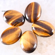 For Jewelry Making Necklace Pendant Bracelet Earrings 22x30MM Oval Natural Stone Bead Gold Tiger's Eye CAB Cabochon 2Pcs K525 2024 - buy cheap