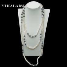 YIKALAISI Long Multilayer Pearl Necklace Freshwater Pearl Shell Necklaces Women Accessories Statement Necklace Jewelry For Women 2024 - buy cheap