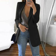 Slim Blazers Women Autumn Suit Jacket Female Work Office Lady Suit Black None Button Business Notched Blazer Coat Fashion 2024 - buy cheap