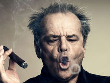 Jack Nicholson-anillo para fumar, película de Actor estadounidense, cartel para pared decorativa de seda, pintura de 24x36 pulgadas 2024 - compra barato