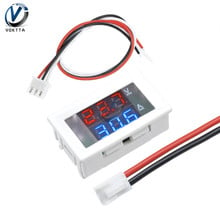 Mini voltímetro Digital, amperímetro, DC 100V, 10A, Panel Amp, medidor de corriente de voltaje, probador de pantalla LED de 0,56 pulgadas, azul, rojo de doble capa, carcasa blanca 2024 - compra barato
