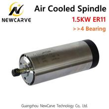 1,5 кВт шпиндель с воздушным охлаждением ER11 фрезерный шпиндель 1,5 кВт 220 в 80*188 мм с 4 подшипниками Gdz-80-1.5f Newcarve 2024 - купить недорого