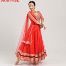 Женское платье для танца живота, костюм из 3 предметов для индийских танцев 2024 - купить недорого