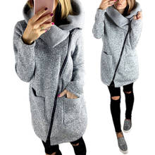 Женская толстовка с капюшоном, осенне-зимняя одежда, теплая флисовая куртка на молнии, пальто с воротником, женская одежда, Женская куртка 2024 - купить недорого