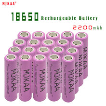 High Quality  Icr18650 Lithium Pink 2200mah 3.7 V Li-ion Rechargeable Flat Top Batteries 2024 - buy cheap