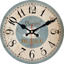 Home Vintage Round Clocks Silent Cafe Design Special Blend Coffe Kitchen Decor Wall Watches orologio da parete saat 2024 - buy cheap
