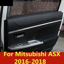Modificação dedicada tira interna do painel da porta interior decoração do painel da porta acessórios de tira brilhante para mitsubishi asx 2016-2018 2024 - compre barato