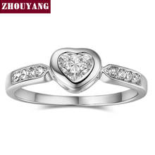 Высокое качество ZYR084 лаконичное серебряное кольцо в форме сердца, ювелирные изделия с австрийским кристаллом, полный размер 2024 - купить недорого