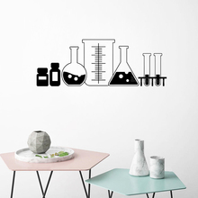 Laboratory Glass Wall Decal Teen Boys Room Decoration Vinyl Stickers for Chemistry Classroom Experiment Equipment Decals S554 2024 - buy cheap