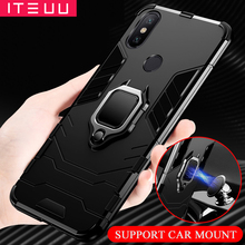 ITEUU Anti-knock Finger Ring Kickstand Armor Case for Xiaomi 8 8 SE Cases Shockproof Back Cover for Xiaomi 8 8SE 2024 - buy cheap