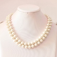 Natural white freshwater round charms pearl 8-9mm classical beads diy necklace jewelry making 36 inch B669 2024 - buy cheap