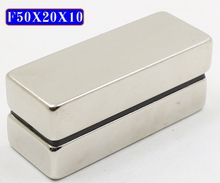 20pcs 50x20x10 Neodymium Magnet 50mm x 20mm x 10mm NdFeB Block Super Powerful Strong Permanent Magnetic imanes 2024 - buy cheap