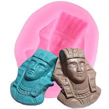 3D Egyptian Pharaoh Silicone Mold Polymer Clay Fondant Molds Cake Decorating Tools Kitchen Baking Chocolate Candy Moulds 2024 - buy cheap
