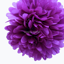 10 Uds. De 8 "(20cm) para decoraciones de fiesta de boda, pompones de papel de seda púrpura, Bola de flores colgantes, entrega en 3 días en pedidos superiores a 100 $ 2024 - compra barato