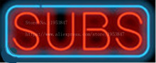 Subs Deli Neon sign Real Glass Tube Bulbs Light Bar Beer Club Decoration Food Custom Signs Signboard Bread Store Shop  17"x14" 2024 - buy cheap