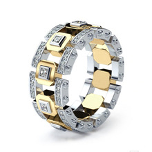 Новое модное женское кольцо из нержавеющей стали, кольцо на палец с круглым кристаллом из циркония, милое кольцо 2024 - купить недорого