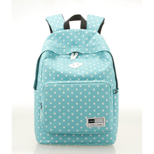 Женский холщовый рюкзак, красивый стильный школьный рюкзак в горошек, женский рюкзак для колледжа, подростка, Японский Школьный женский рюкзак 2024 - купить недорого