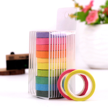 Rainbow Roll DIY Washi Sticky Paper Tape Masking Tape Self Adhesive Tape Scrapbooking Decorative Scrapbook Tape Gift 10 PCS/lot 2024 - buy cheap