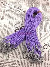 100pcs Lobster Clasp Purple 2mm Waxen Cord Necklaces 45cm,Free Shipping 2024 - buy cheap
