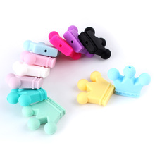 50/100/200 PCS Crown Silicone BeadsTeething Necklace Nursing Toy Accessories Newborn Teething Silicone Teethers 2024 - buy cheap