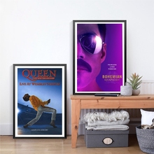 Freddie Mercury Art Print Queen Band Poster Movie Bohemian Rhapsody Canvas Painting Musical Picture Home Room Wall Art Decor 2024 - buy cheap