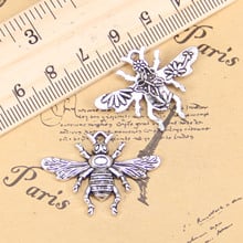 45pcs Jewelry Charms bee honey 32x24mm Antique Silver Plated Pendants Making DIY Handmade Tibetan Silver Jewelry 2024 - buy cheap