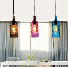 Lámparas colgantes Edison para comedor, lámparas de iluminación interior, estilo Loft, botellas de vidrio 2024 - compra barato