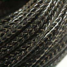 4 мм настоящий Плетеный черный круглый кожаный шнур, 1 метр браслет Пояса из натуральной кожи шнур, одежда высшего качества ювелирных изделий Бесплатная доставка C71 2024 - купить недорого