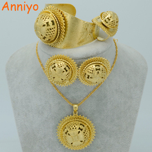 Anniyo Big Ethiopian Jewelry Sets Gold Color Habesha Wedding Bridal Set Jewelry Eritrea Nation Accessories #006802 2024 - buy cheap