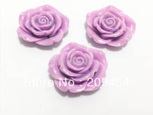 Factory Price Large Size 42MM  50pcs/lot Purple Resin Flower Beads,with back hole ! free shipment 2024 - купить недорого