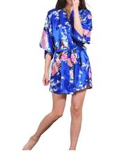 Bata Kimono corta de noche para mujer, bata de baño de moda, Floral 2024 - compra barato