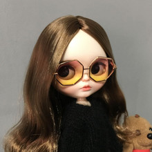 Gafas de sol de moda para muñeca Blyth, gafas de sol para muñeca Blyth transparente con gafas, accesorios para gafas con montura metálica, 1/6 2024 - compra barato