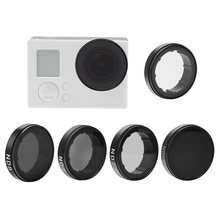 Комплект Круглых фильтров Andoer ND2 / ND4 / ND8 / ND16 / UV для объектива, Защитное стекло для фильтра камеры, Защитное стекло для GoPro Hero 4 3 + 3 2024 - купить недорого