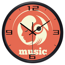 Singer Music Girl Room Wall Clock, Super Slient, 10 years Assured Quality 2024 - buy cheap