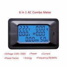 Panel Digital LCD de CA de 20A/100A, medidor de vatios de potencia, Monitor de voltaje KWh, medidor amperímetro voltímetro, herramientas 2024 - compra barato
