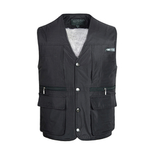 Fleece Multi Pocket Men Vest Autumn Winter Male Casual Thick Warm Varsity Waistcoat With Many Pockets Padded Sleeveless Jacket 2024 - buy cheap