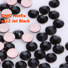 1440pcs/Lot, Iron On Rhinestones ss12 (3.0-3.2mm) High Quality DMC Black Hotfix Crystals 2024 - купить недорого