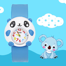 Силиконовые часы, Детские Кварцевые часы с пандой из мультфильма, 3 вида цветов, детские часы для мальчиков и девочек, подарки на Рождество, детские игрушки, цифровые часы Q7 2024 - купить недорого