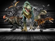 Autoadhesivo 3D impermeable, pegatinas de pared grandes, papel tapiz, calcomanía, Mural, dinosaurios 2024 - compra barato