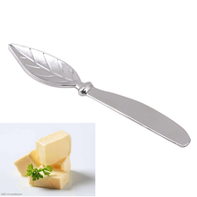 Leaf Shape Butter Knife Bread Handle Butter Tool Silver Cheese Dessert Jam Spreader Breakfast Tool Gift Drop Shipping 2024 - buy cheap