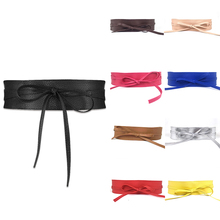 Cinturón ancho de cuero de imitación suave para mujer, banda de encaje para la cintura, elegante, a la moda, 1 ud. 2024 - compra barato