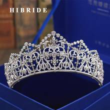 HIBRIDE Luxury Headband Noble AAA Cubic Zircon Crown And Tiaras For Bridal Shiny Hair Accessories Wedding Jewelry Gifts  C-61 2024 - buy cheap