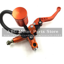 Hydraulic Brake Lever For Dirt Bike Pit Bike  With Mirror Mounts 5 Gear Lever Motorcycle Motocross CNC Oil Cup Orange Colour 2024 - buy cheap