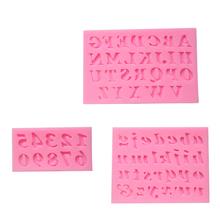 Molde de silicona con forma de letras para pastel, pasta de azúcar 3D, Fondant, herramienta de decoración de pasteles de cocina, herramientas para hornear pasteles, regalo DIY, 3 unids/set por juego 2024 - compra barato