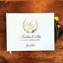 personalised wreath Gold Foil Unique Wedding Guest Books guestbook Alternative Customwedding Rustic memory keepsake Guest Book 2024 - buy cheap