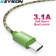 KEYSION USB Type C Cable for Samsung S9 S8 Fast Charge Type-C Mobile Phone Charging Wire USB C Cable for Xiaomi mi9 Redmi note 7 2024 - buy cheap