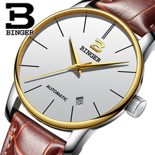 Reloj de pulsera mecánico automático para hombre, de lujo, con correa de cuero, resistente al agua, 30M 2024 - compra barato