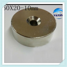 Neodymium N52 Magnet Ring 1PCS  50 x20 mm Hole 10mmSuper Strong Rare Earth Permanet  Ndfeb Countersunk  Magnet 2024 - buy cheap